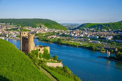 Bingen de l'opposé rivage du Rhin